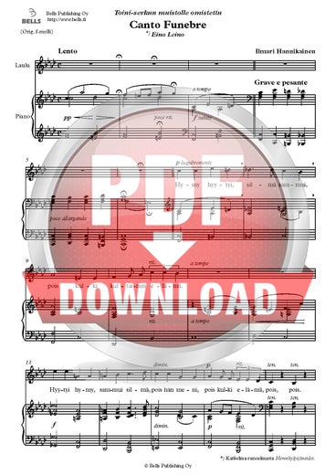 Hannikainen, Ilmari: Canto Funebre
