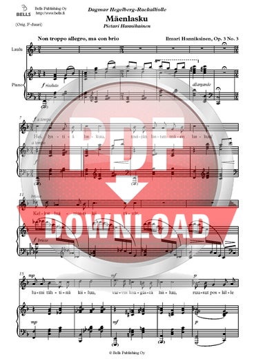 Hannikainen, Ilmari: M&auml;enlasku, Op. 3 No. 3 (2)