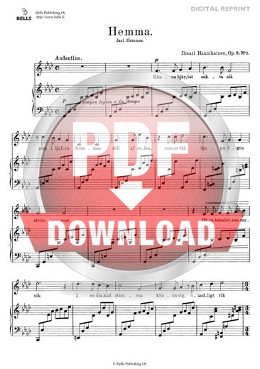 Hannikainen, Ilmari: Hemma, Op. 8 No. 2