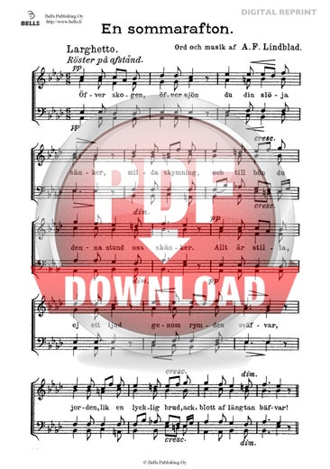 Lindblad, Adolf Fredrik: En sommarafton (mansk&ouml;r)