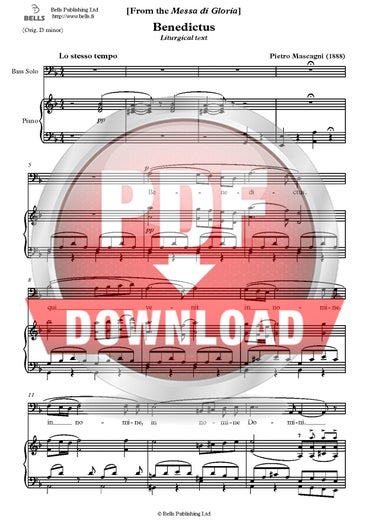 Mascagni, Pietro: Benedictus