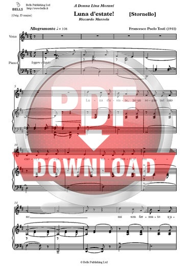 Tosti, Francesco Paolo: Luna d'estate!