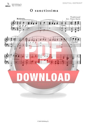 Trad. (arr. Uuno Aarto): O sanctissima (piano)